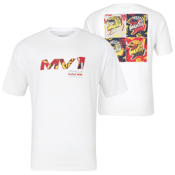 Max Pop Art - T-Shirt White - Red Bull Racing image
